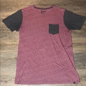 Hurley Red/ Gray Pocket Tee